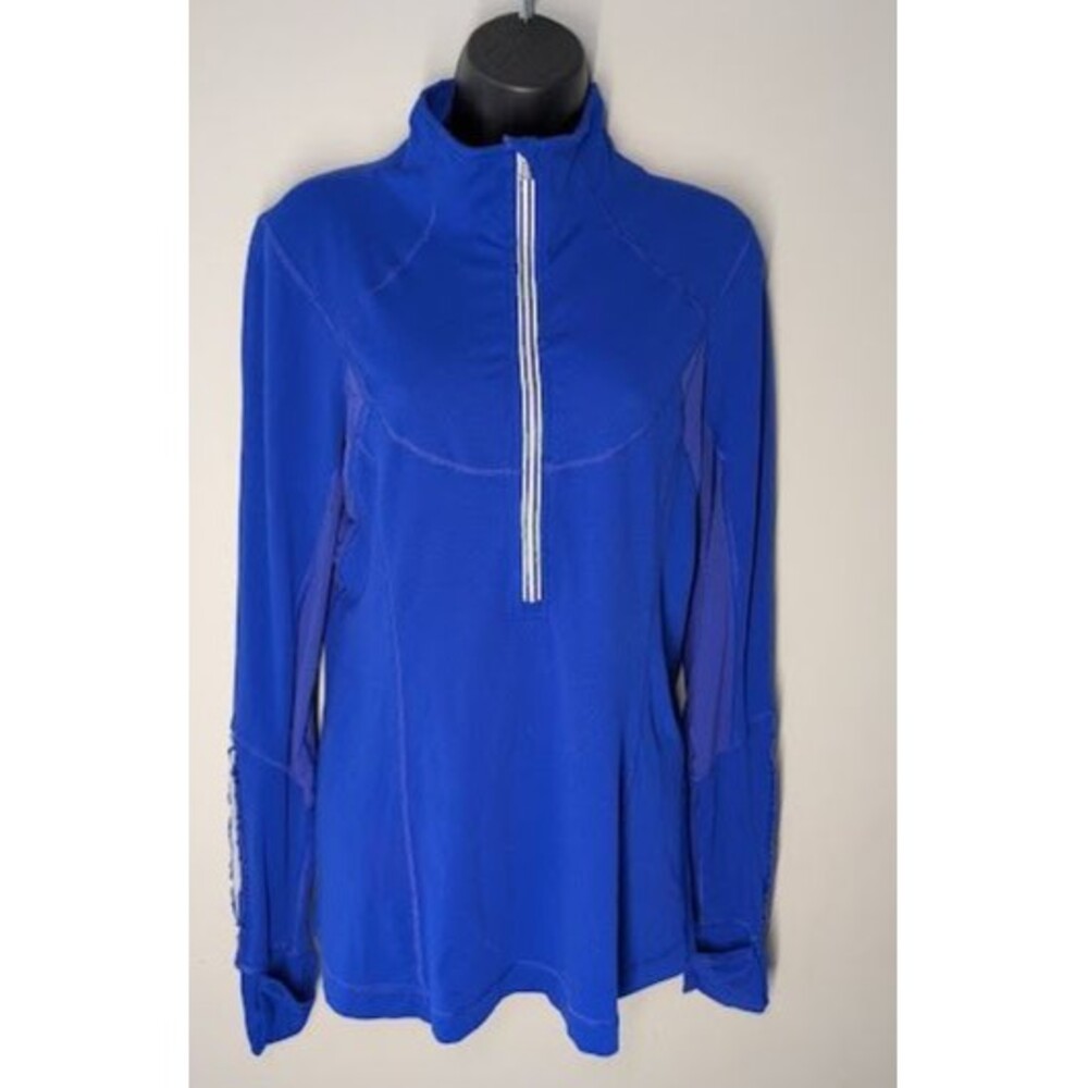 Lululemon Run Dash 1/2 Zip Pullover long sleeve top blue size 10 Athletic